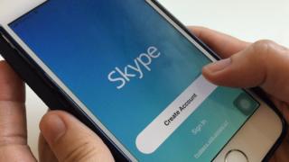 Skype app on Iphone