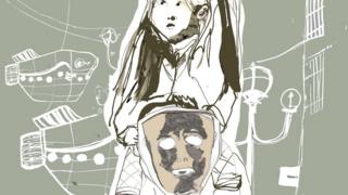 رسم للأم وابنتها