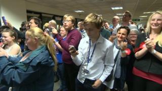 People at election count