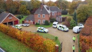 Police at scene of death