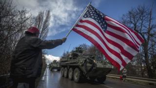 Чехия, военная колонна США