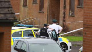 Crime scene in Drumtara estate on Sunday 20 August 2017