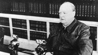 The British Prime Minister Winston CHURCHILL gave the speech (on the BBC) he just delivered at the House of Commons 13 May, 1940