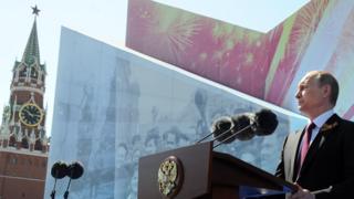 Путин во время празднования Дня Победы
