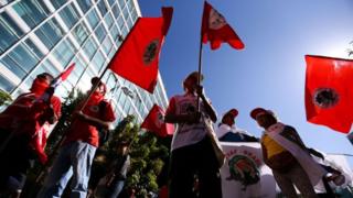 Manifestação do MST em Brasília