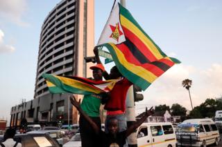 protesters in Zimbabwe