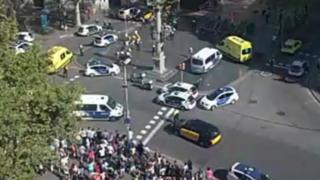 Scene of Barcelona incident 17/8/17