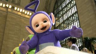 Tinky Winky at Grand Central Station in New York in 2007