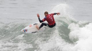 Mick Fanning à la finale du Rip Curl Pro le 5 avril à Melbourne (illustration).