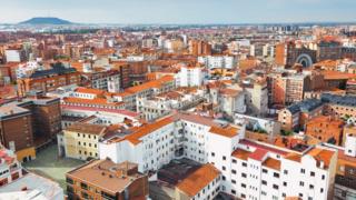 Aerial view of Valladolid downtown