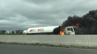 M4 lorry fire