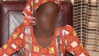 Amina Ali Nkeki pictured in May 2016 (face blurred)