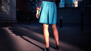 woman in skirt