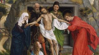 15世紀著名北歐畫家羅傑·範·德·韋登(Roger van der. Weyden)的《埋葬》(Entombment )