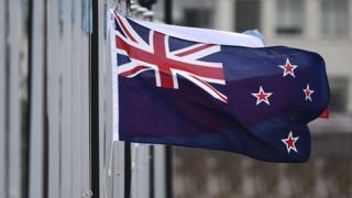 The New Zealand flag flutters outside Parliament buildings in Wellington in Wellington