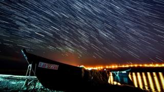 Draconid meteor shower over Russia in 2018