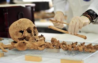 Skeleton of Chinese soldier, 2014