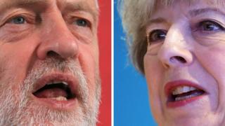 İşçi Partisi Lideri Jeremy Corbyn (solda), İngiltere Başbakanı Theresa May
