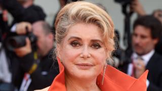 Catherine Deneuve attended the Venice International Film Festival in August