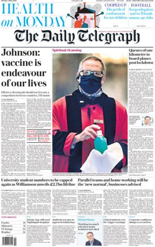 Daily Telegraph front page, 4/5/20