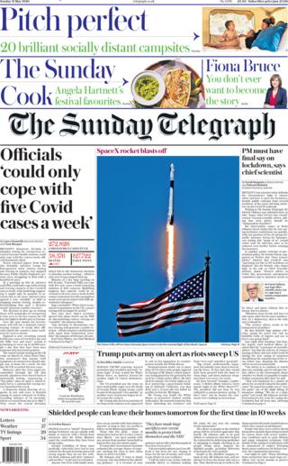 The Sunday Telegraph front page 31 May