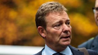 Craig Mackinlay arriving at court on Tuesday 16 October