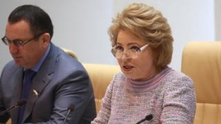 Валентина Матвиенко на пленарном заседании Совета Федерации