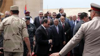 السيسي في افتتاح أحد المشاريع في مصر