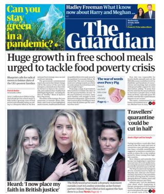 Guardian front page