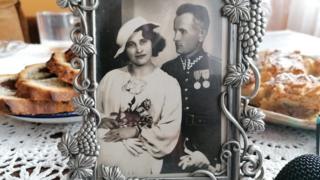 Llun priodas Stanislaw Sykut a'i wraig