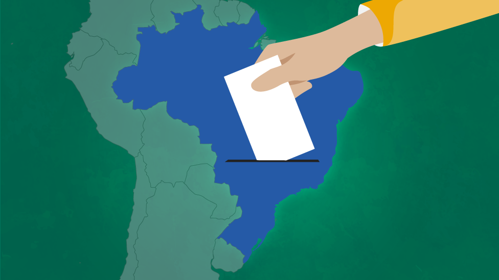 Ilustración con mapa de Brasil