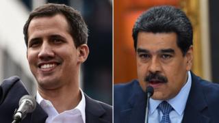 Juan Guaidó e Nicolás Maduro