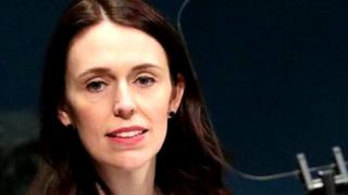 New Zealand Prime Minister Jacinda Ardern speaks at the Nelson Mandela Peace Summit