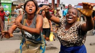 Wasu mata a yayin zanga-zangar DRC