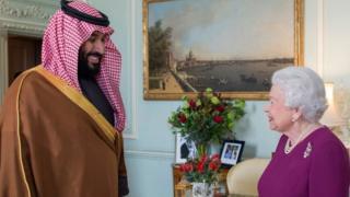 بن سلمان والملكة اليزابيث