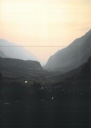 Yr haul yn machlud ar y ffordd adref, Mai 1992.
