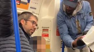 A family being harassed and targeted with antisemitic abuse by a man on a Northern Line train on Friday afternoon.