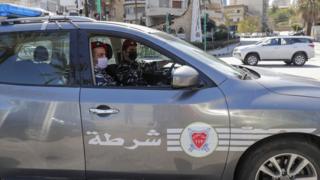 File photo showing Lebanese police car in Beirut (22 March 2020)