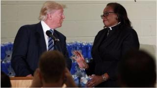 Rev Faith Green Timmons yahagaritse ijambo rya Donald Trump