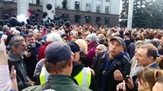 Траурный митинг на Куликовом поле в Одессе