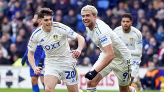 Patrick Bamford scores for Leeds at Cardiff