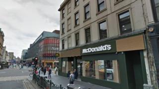 Attack outside McDonald's on Argyle Street