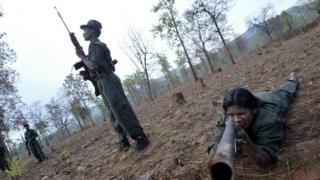 Maoist rebels train with guns in Chhattisgarh