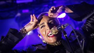 Loreen, vencedora do Festival Eurovisão da Canção 2012, em show na Suécia