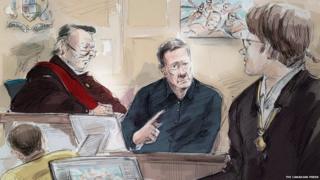 Un boceto del juicio de Millard el pasado 16 de noviembre. Imagen: The Canadian Press