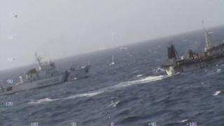 Argentine coastguard vessel chases Chinese fishing vessel (14 March) - published on the website of the Prefectura Naval de Argentina