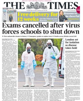 The Times front page