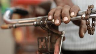 Close up of a rickshaw