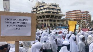 Mata masu zanga-zanga a kasar Ghana ranar 12 ga watan Oktoban 2019