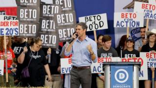 Beto O'Rourke addresses the crowds at the Polk County Steak Fry